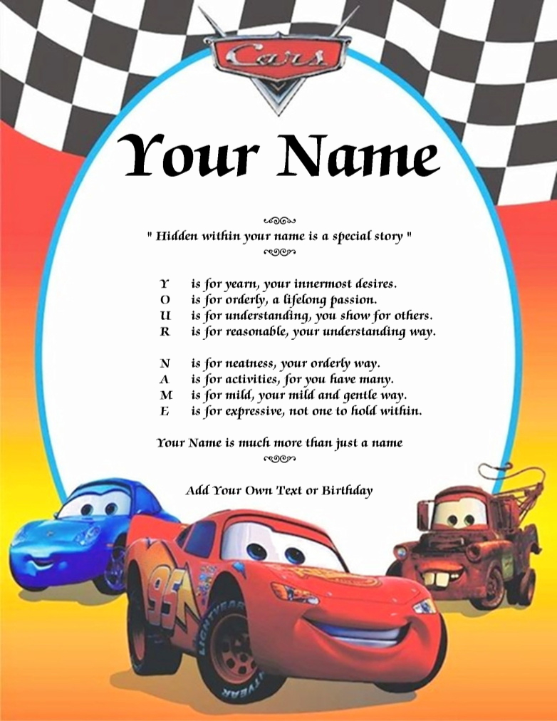 Cars C Child Background Name Poem Story