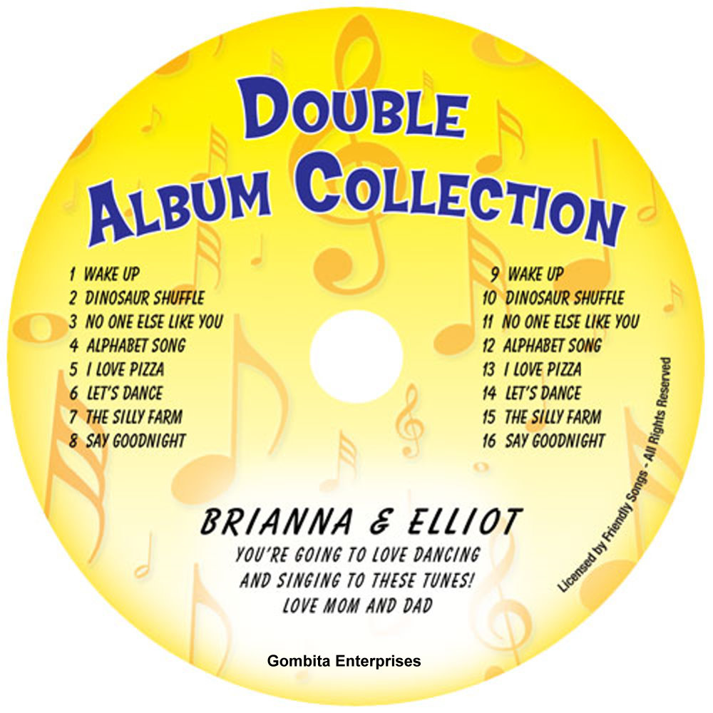 Friendly Songs® (ANY) 1 or 2  Double Name Collection - CD