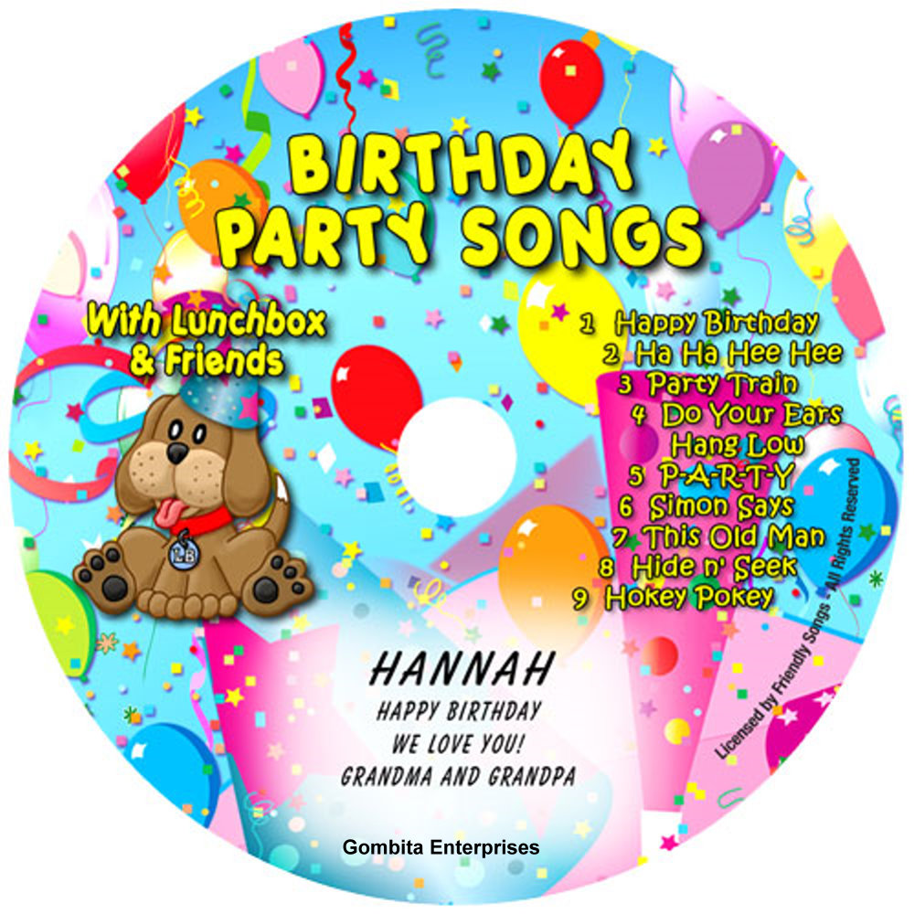 Friendly Songs® Birthday Party Songs - Standard or Any Name CD