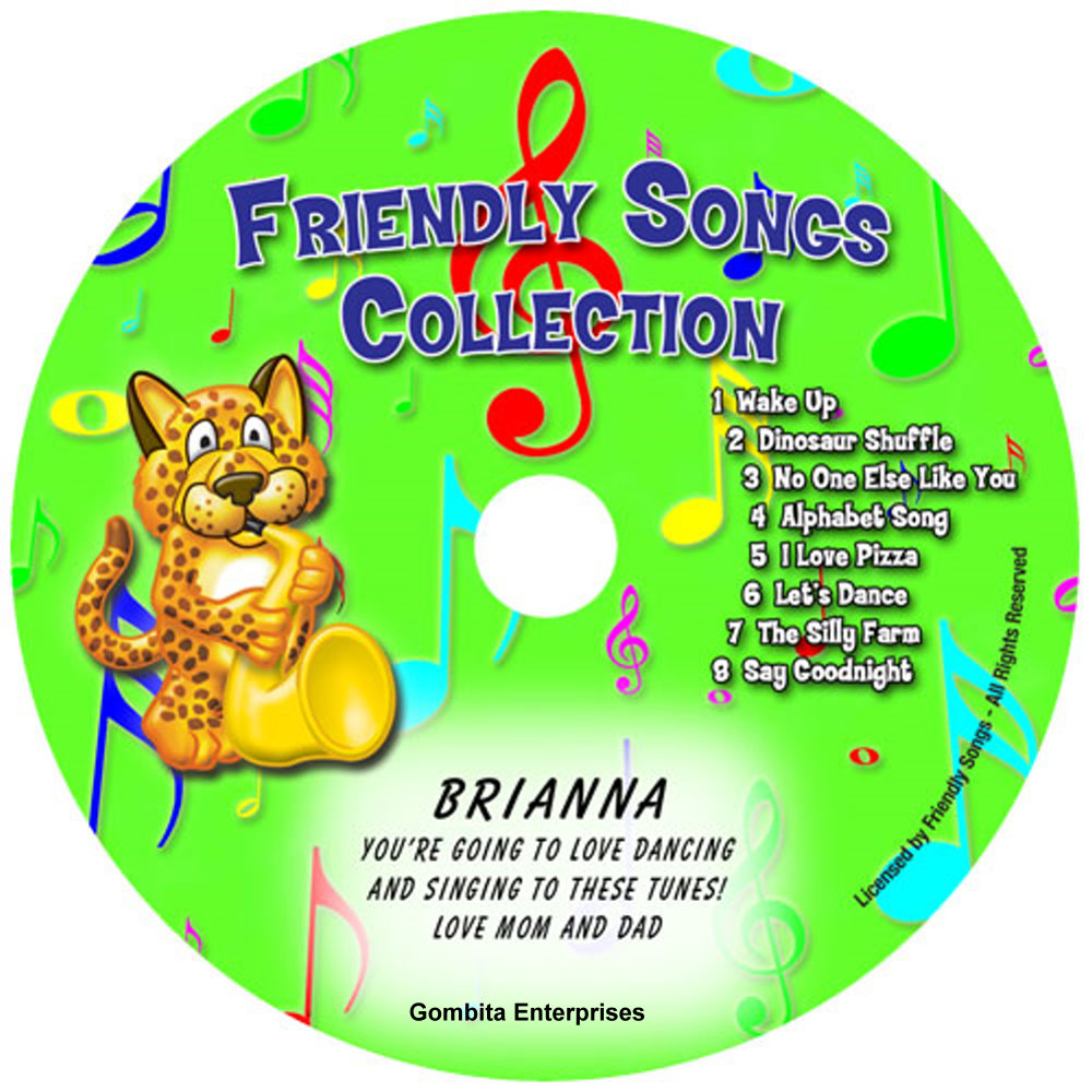 Friendly Songs® Collection - MP3 Digital Download - Standard or Any Name