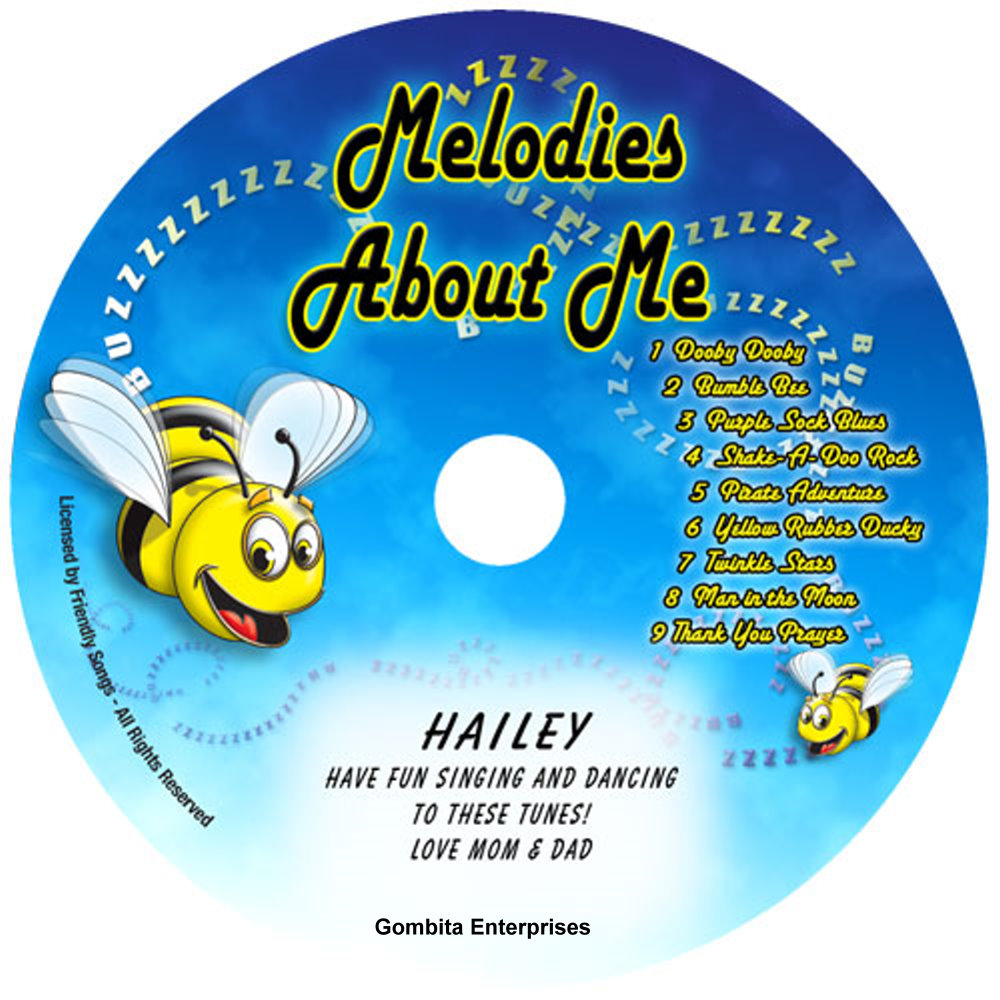 Friendly Songs® Melodies About Me - Standard or Any Name CD