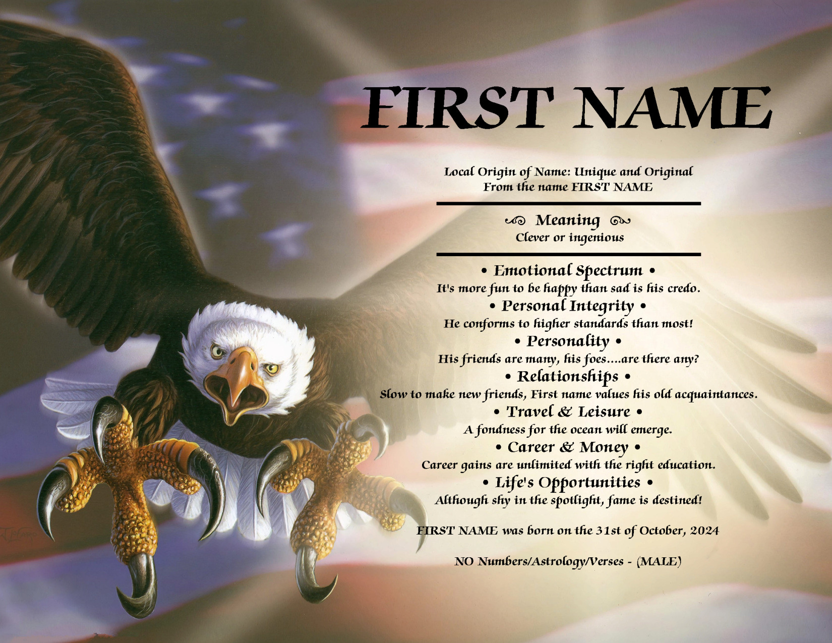 FIRST NAME MEANING American Eagle II
